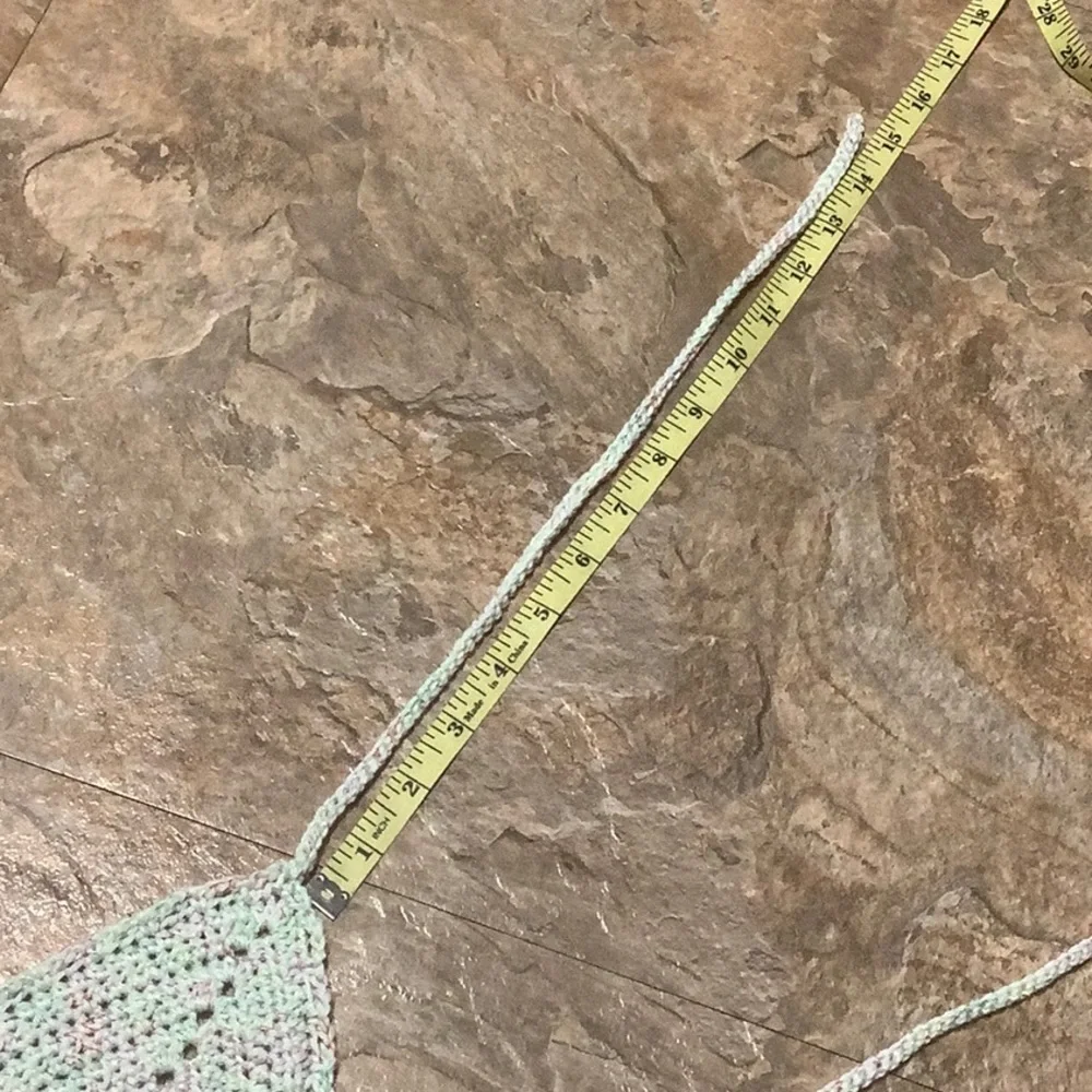 Mint green boho crocheted festival top - Picture 7 of 7